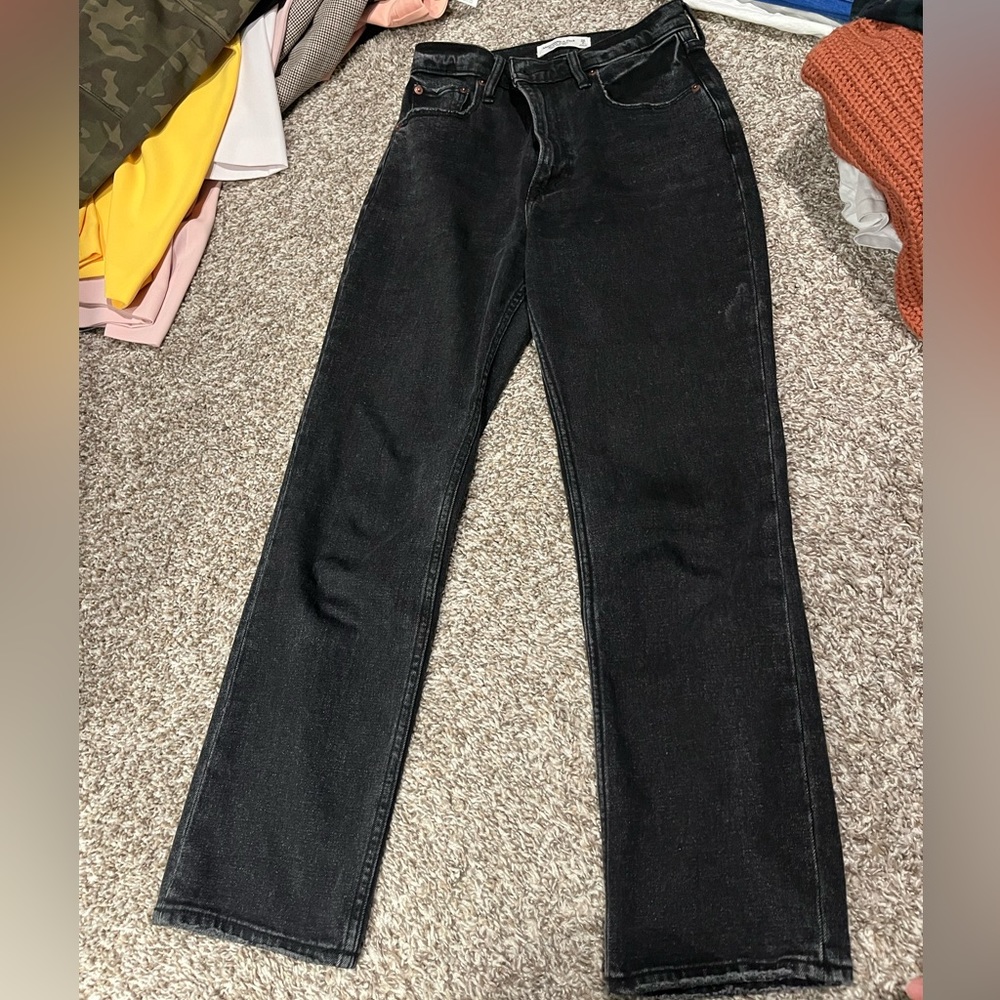 Abercrombie & Fitch The Ankle Straight Ultra High Rise